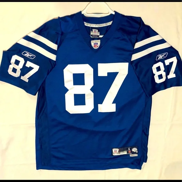 Indianapolis colts authentic jersey NFL Reebok #87 Reggie Wayne vintage